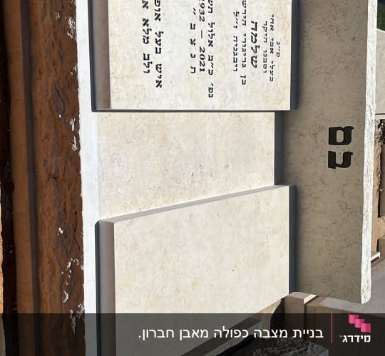 מצבות אבן עם כיתוב בעברית בבית קברות